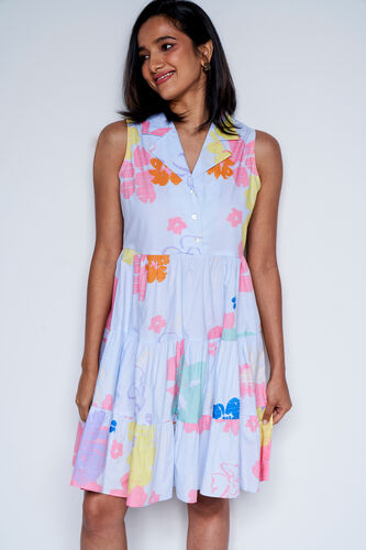 Sky Blue Candy Shop Tiered Dress, Sky Blue, image 4